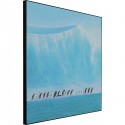 Peinture pingouins 140x140cm Kare Design