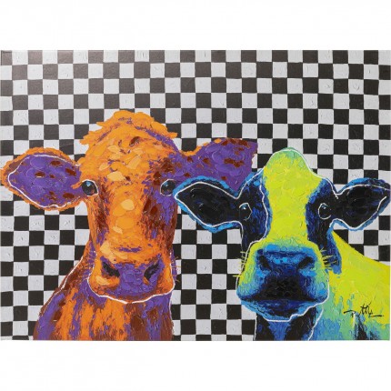 Peinture vaches 120x90cm Kare Design