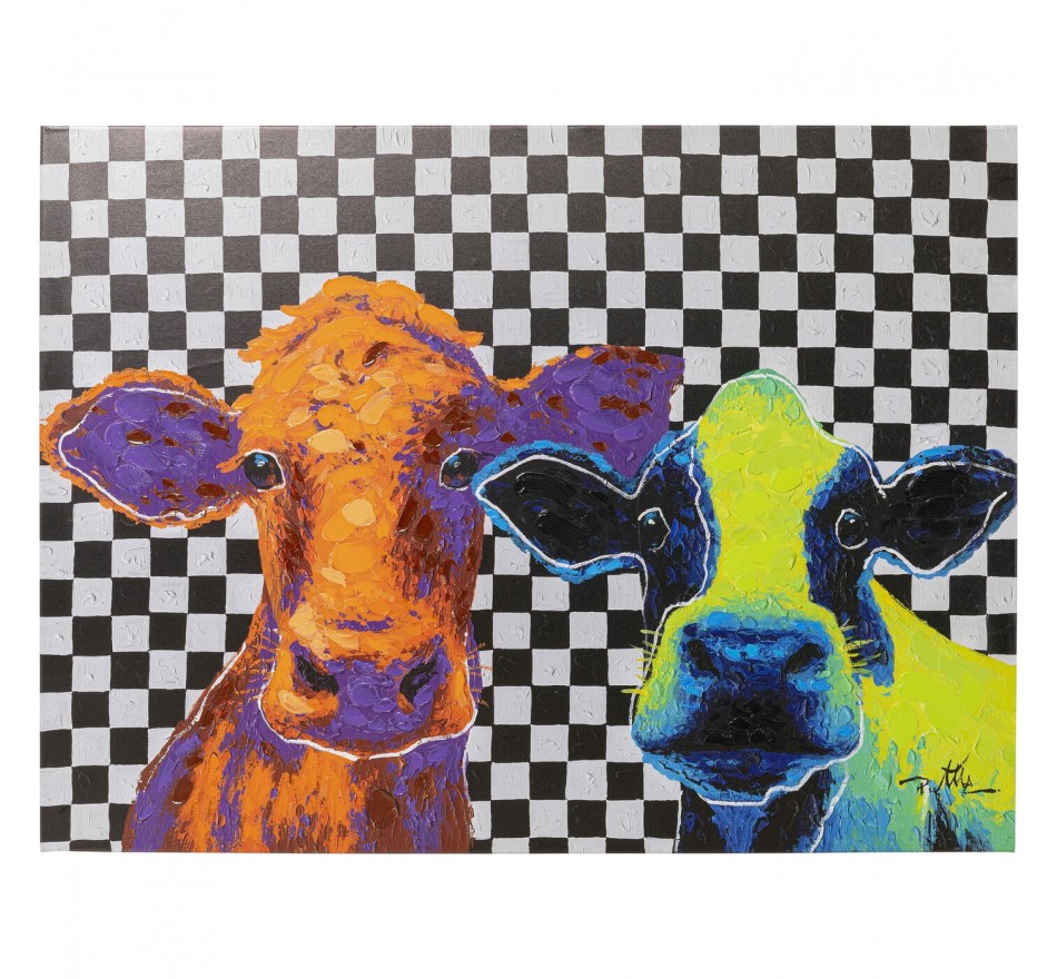 Peinture vaches 120x90cm Kare Design