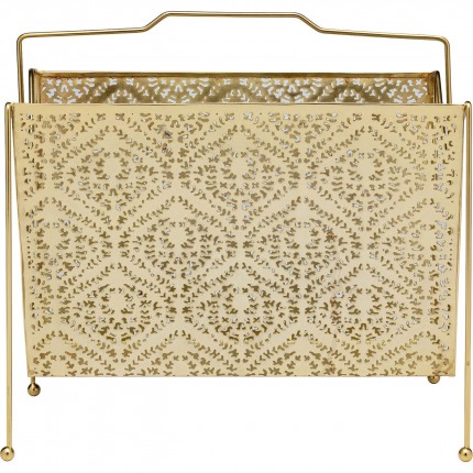 Porte-magazines Basket doré 38cm Kare Design