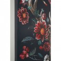 Peinture cerf fleurs 90x140cm Kare Design