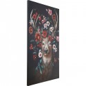 Peinture cerf fleurs 90x140cm Kare Design