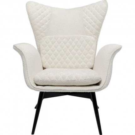 Fauteuil Tudor Boucle crème Kare Design