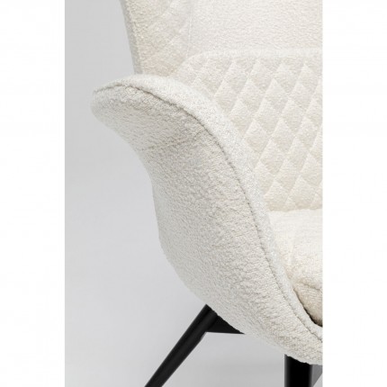 Fauteuil Tudor Boucle crème Kare Design