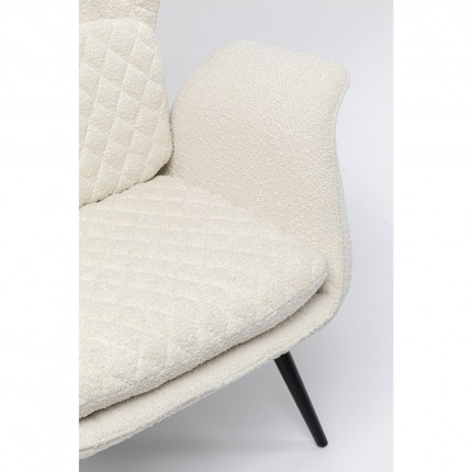 Fauteuil Tudor Boucle crème Kare Design