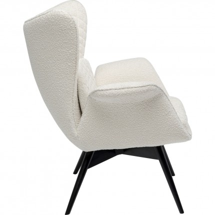 Fauteuil Tudor Boucle crème Kare Design