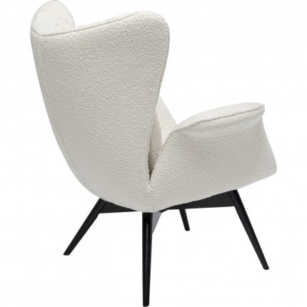 Fauteuil Tudor Boucle crème Kare Design