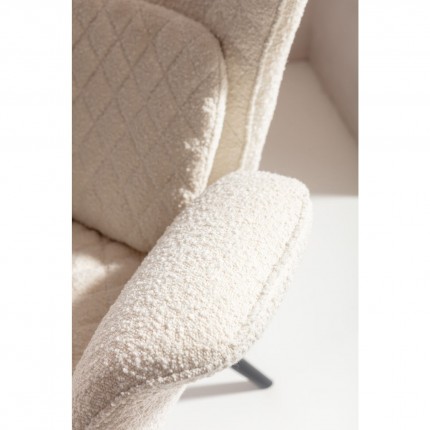 Fauteuil Tudor Boucle crème Kare Design