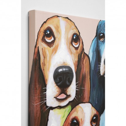 Peinture chiens 100x100cm Kare Design