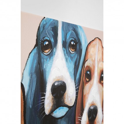 Peinture chiens 100x100cm Kare Design