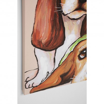 Peinture chiens 100x100cm Kare Design