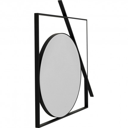 Miroir Miro 88x88cm noir Kare Design