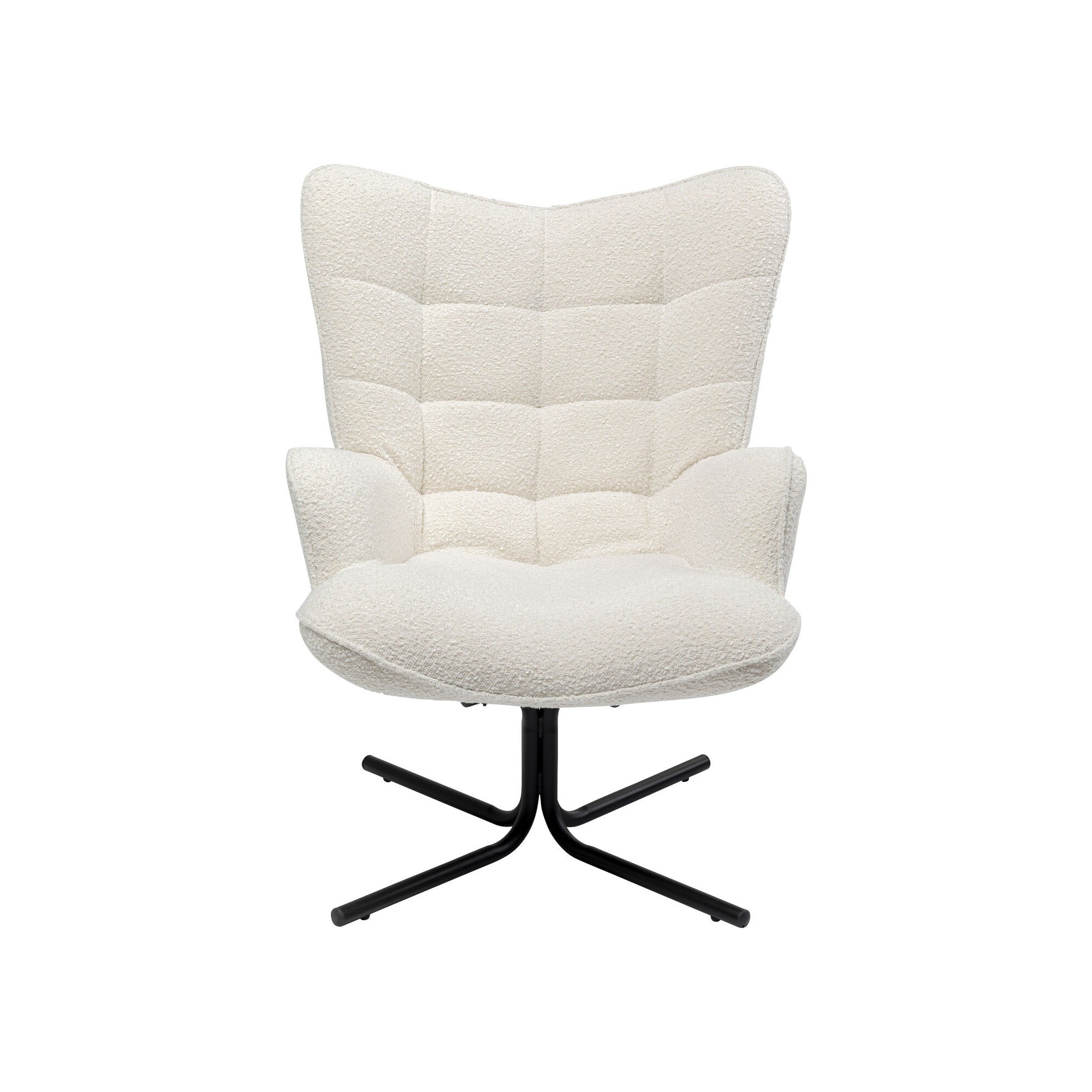 Fauteuil pivotant Oscar Boucle crème Kare Design