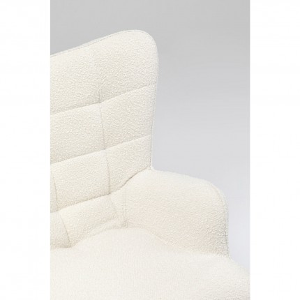 Fauteuil pivotant Oscar Boucle crème Kare Design