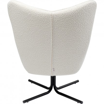 Fauteuil pivotant Oscar Boucle crème Kare Design