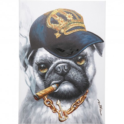 Peinture chien Hip Hop 70x100cm Kare Design