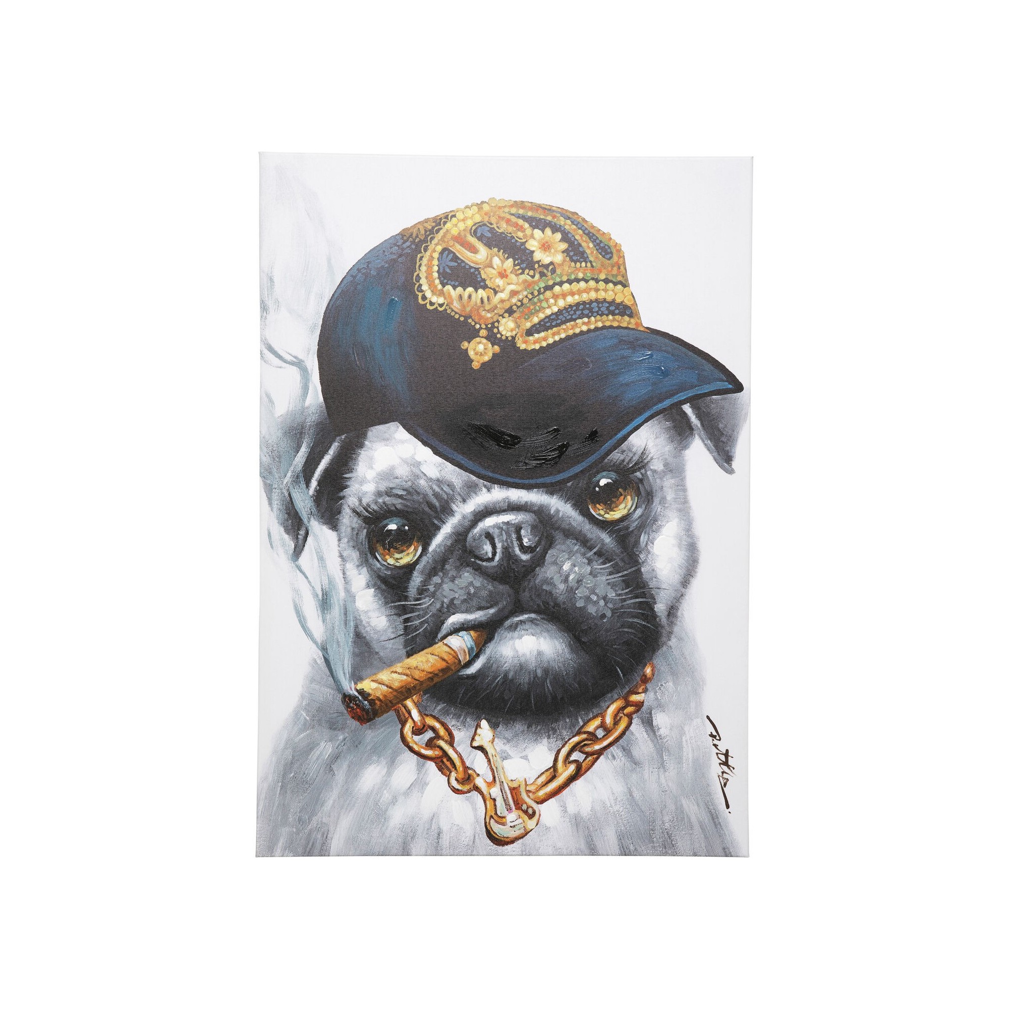 Peinture chien Hip Hop 70x100cm Kare Design