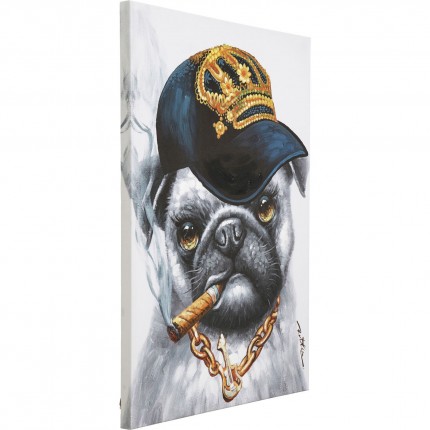 Peinture chien Hip Hop 70x100cm Kare Design