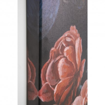Peinture Yack fleurs 140x90cm Kare Design