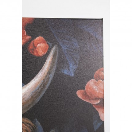 Peinture Yack fleurs 140x90cm Kare Design