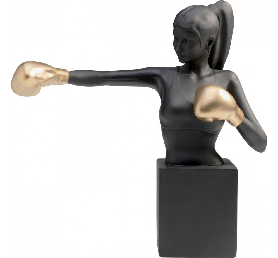 Déco boxeuse noire 68cm Kare Design