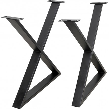 Pieds de table Tavola Cross noirs set de 2 Kare Design