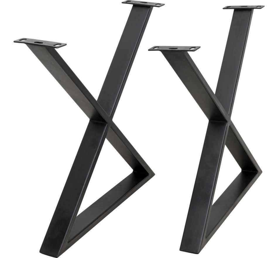Pieds de table Tavola Cross noirs set de 2 Kare Design