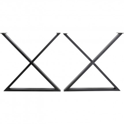 Pieds de table Tavola Cross noirs set de 2 Kare Design