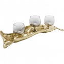 Photophore Jade triple doré Kare Design