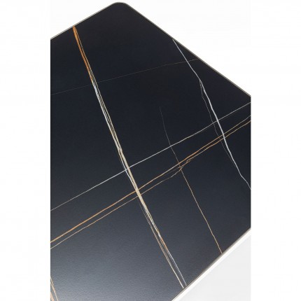 Table basse Miler argentée et noire 80x80cm Kare Design