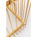 Table basse Wire laiton et effet marbre blanc 145x70cm Kare Design