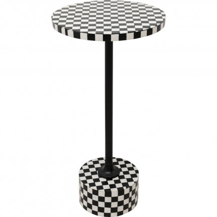 Table d'appoint Domero Chess 25cm noire et blanche Kare Design