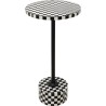 Table d appoint Domero Chess noir blanc Ø25cm