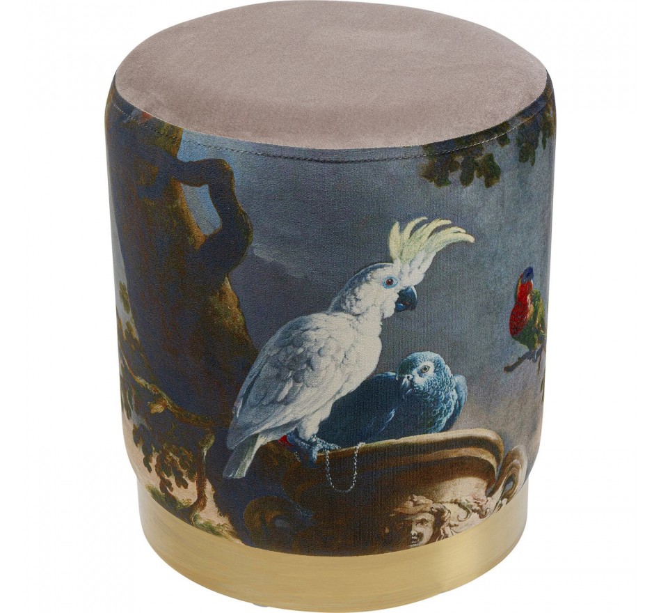 Tabouret Cherry perroquet laiton Kare Design