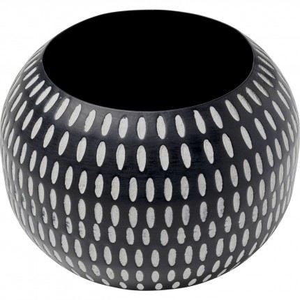 Vase Brodo noir et blanc 12cm Kare Design