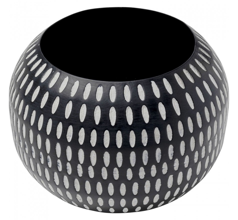 Vase Brodo noir et blanc 12cm Kare Design
