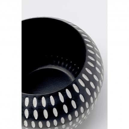 Vase Brodo noir et blanc 12cm Kare Design