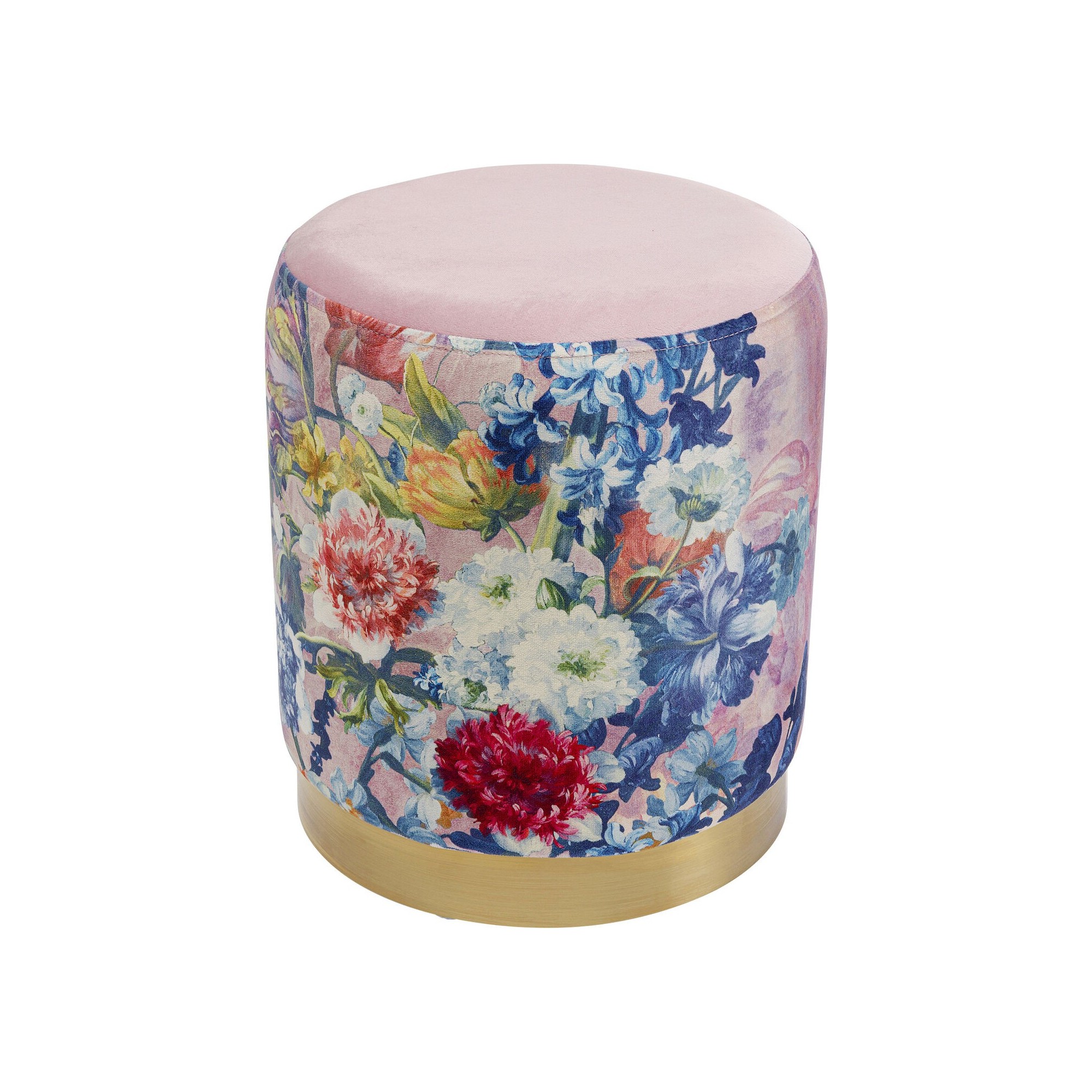 Tabouret Cherry Flower rose fleurs laiton Kare Design