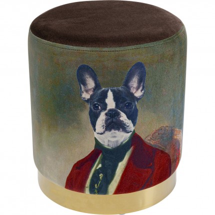 Tabouret Cherry monsieur chien laiton Kare Design