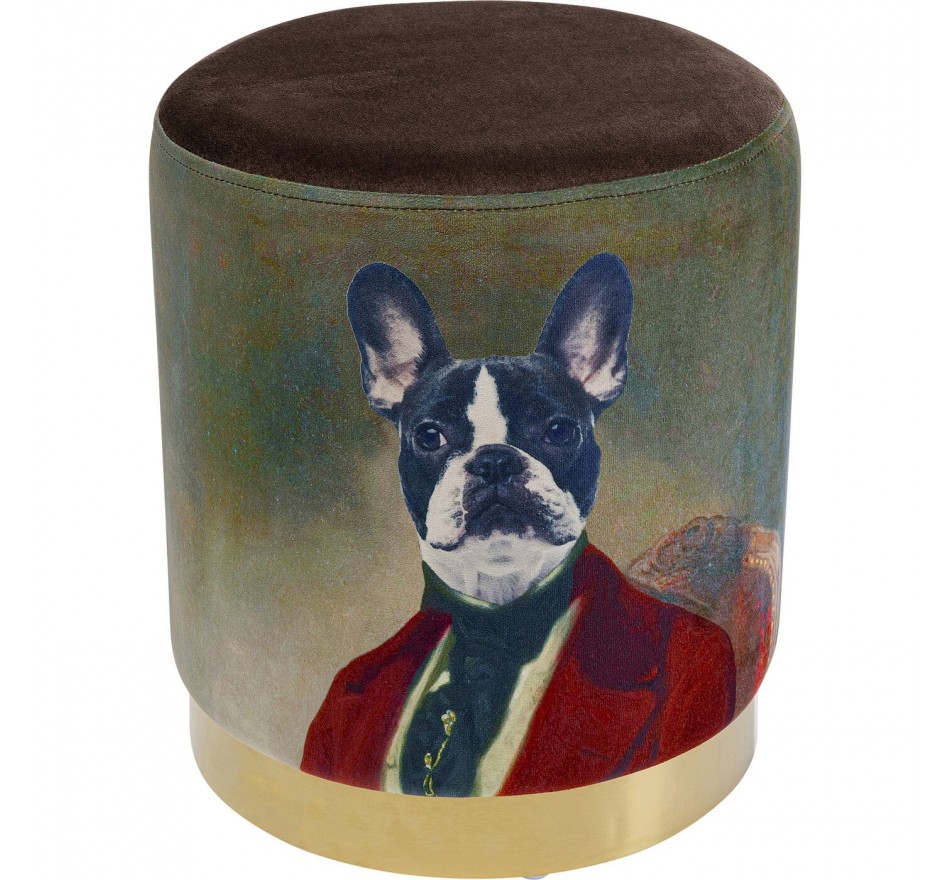 Tabouret Cherry monsieur chien laiton Kare Design