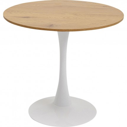 Table Schickeria 80cm chêne et blanche Kare Design