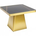 Table d'appoint Miler dorée et noire 60x60cm Kare Design