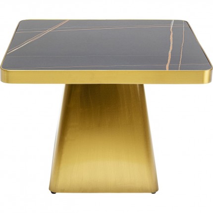 Table d'appoint Miler dorée et noire 60x60cm Kare Design