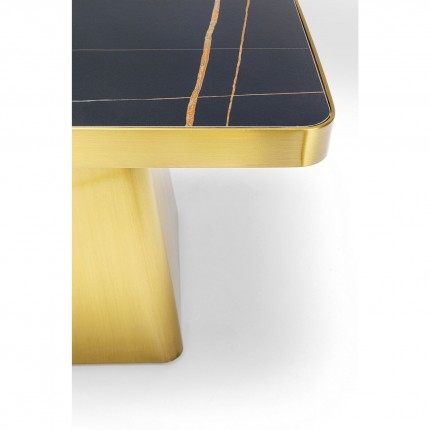 Table d'appoint Miler dorée et noire 60x60cm Kare Design