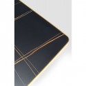 Table d'appoint Miler dorée et noire 60x60cm Kare Design