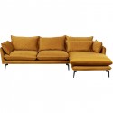Canapé d\'angle Monza droite velours ocre Kare Design