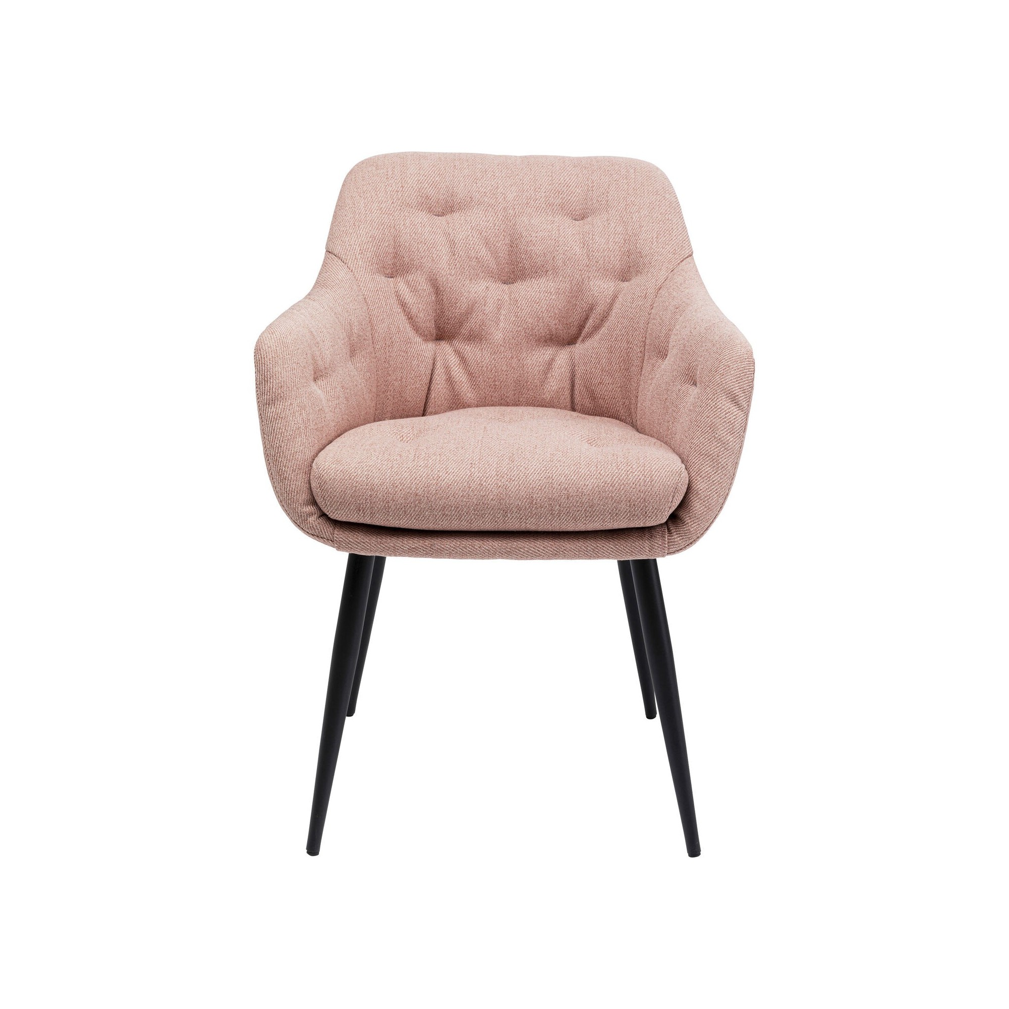 Chaise avec accoudoirs Elaine rose Kare Design