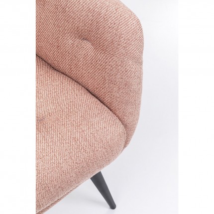 Chaise avec accoudoirs Elaine rose Kare Design