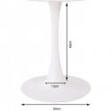 Table Schickeria 80cm chêne et blanche Kare Design