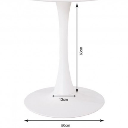 Table Schickeria 80cm chêne et blanche Kare Design